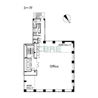 3階〜7階 平面図