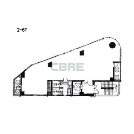 2階〜6階 平面図