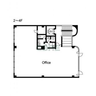 2階〜4階 平面図