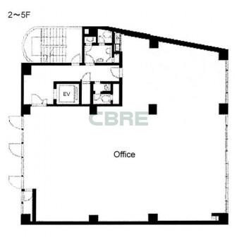 2階〜5階 平面図