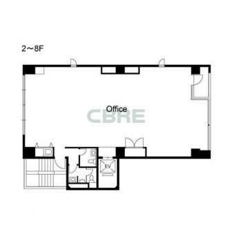 2階〜8階 平面図