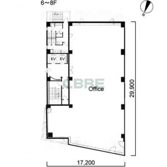 6階〜8階 平面図