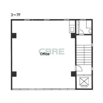 3階〜7階 平面図