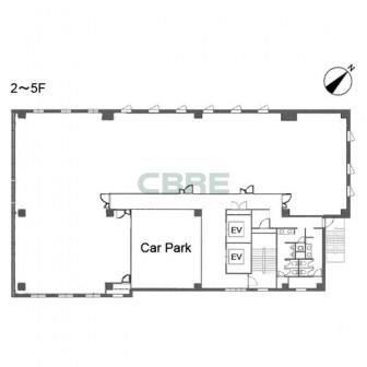 2階〜5階 平面図