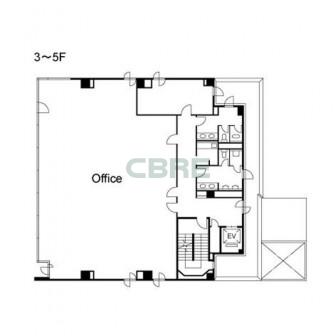 3階〜5階 平面図