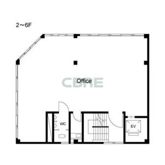 2階〜6階 平面図