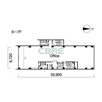 6階〜7階 平面図
