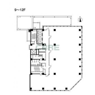 9階〜12階 平面図