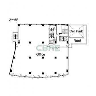 2階〜6階 平面図