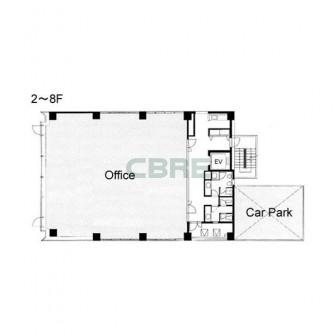 2階〜8階 平面図
