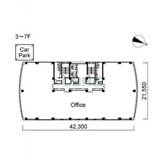 3階〜7階 平面図
