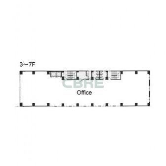 3階〜7階 平面図