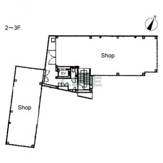 2階〜3階 平面図