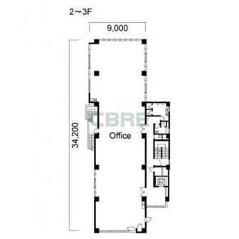 2階〜3階 平面図