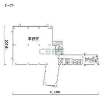 3階〜7階 平面図