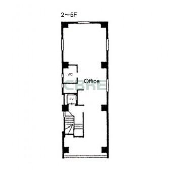 2階〜5階 平面図