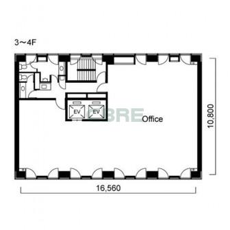 3階〜4階 平面図