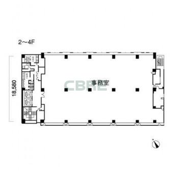 2階〜4階 平面図