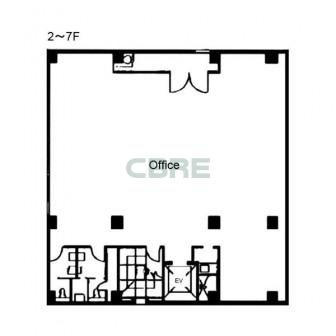 2階〜7階 平面図