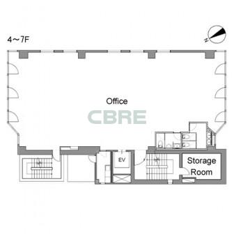 4階〜7階 平面図