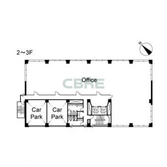 2階〜3階 平面図