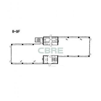 8階〜9階 平面図