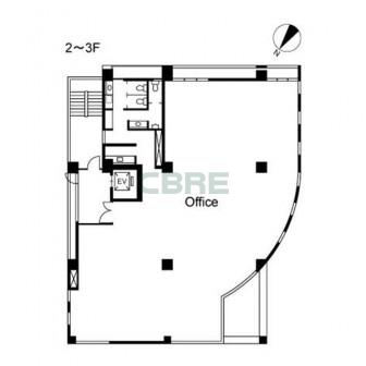 2階〜3階 平面図