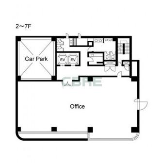 2階〜7階 平面図