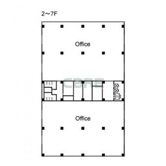 2階〜7階 平面図