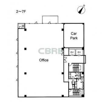 2階〜7階 平面図