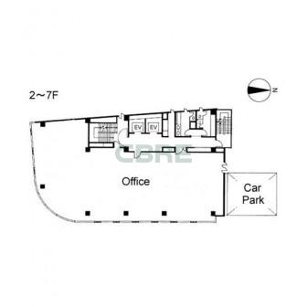 2階〜7階 平面図