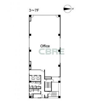 3階〜7階 平面図