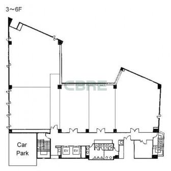 3階〜6階 平面図