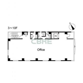 3階〜10階 平面図