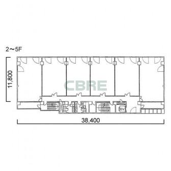 2階〜5階 平面図