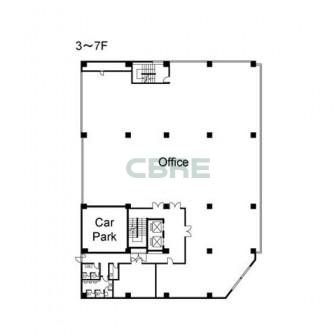 3階〜7階 平面図