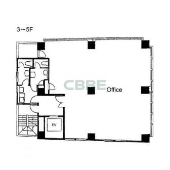 3階〜5階 平面図