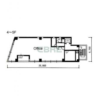 4階〜5階 平面図