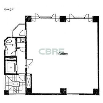 4階〜5階 平面図