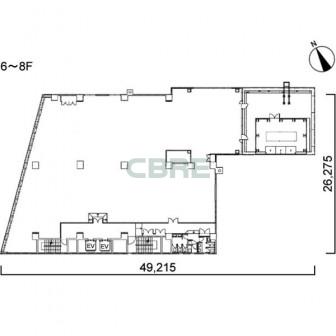 6階〜8階 平面図