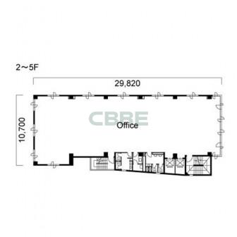2階〜5階 平面図
