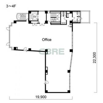 3階〜4階 平面図