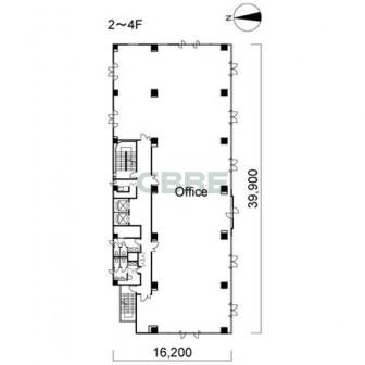 2階〜4階 平面図