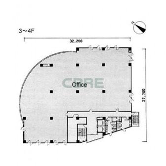 3階〜4階 平面図