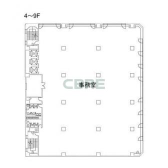 4階〜9階 平面図