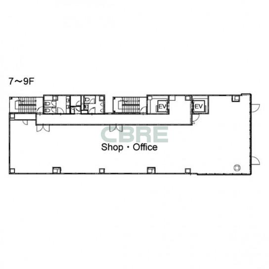 7階〜9階 平面図