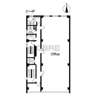 2階〜4階 平面図