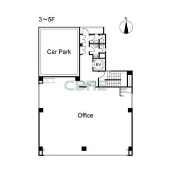 3階〜5階 平面図