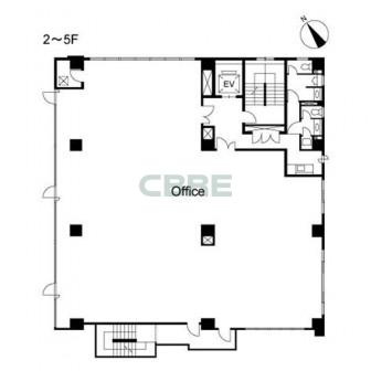 2階〜5階 平面図