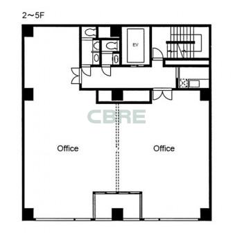 2階〜5階 平面図